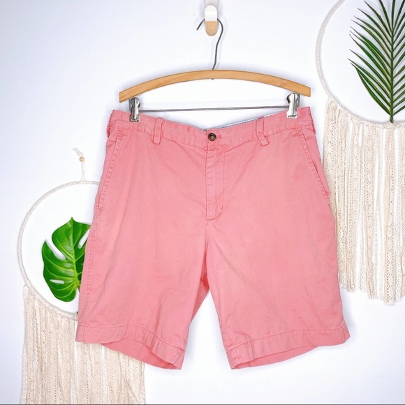 Reed Edward Other - 🌼5/$25🌼 Reed Edward Pink Chino Shorts Mens Size 33 Salmon Flat Front